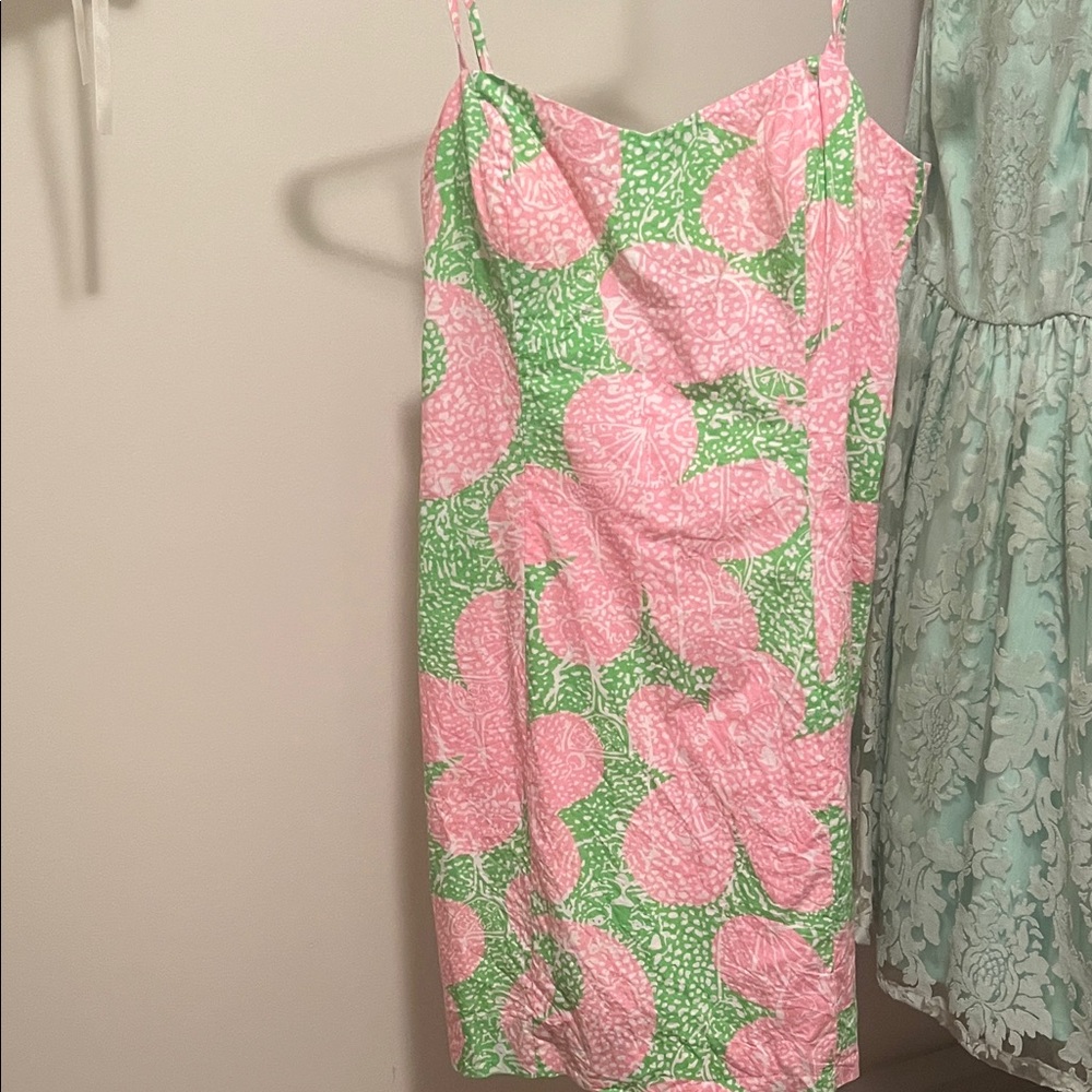 Pink and Green Floral Spaghetti Strap Dress - Lilly Pulitzer